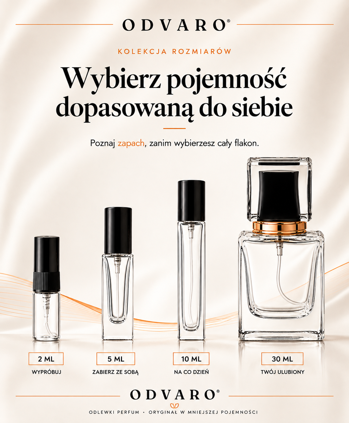 ODVARO - wybierz pojemnosc odlewki perfum: 2 ml, 5 ml, 10 ml lub 30 ml